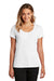 District Womens Flex Short Sleeve Scoop Neck T-Shirt White Front