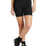 District Womens High Waist Odor Resistant Bike Shorts - Black