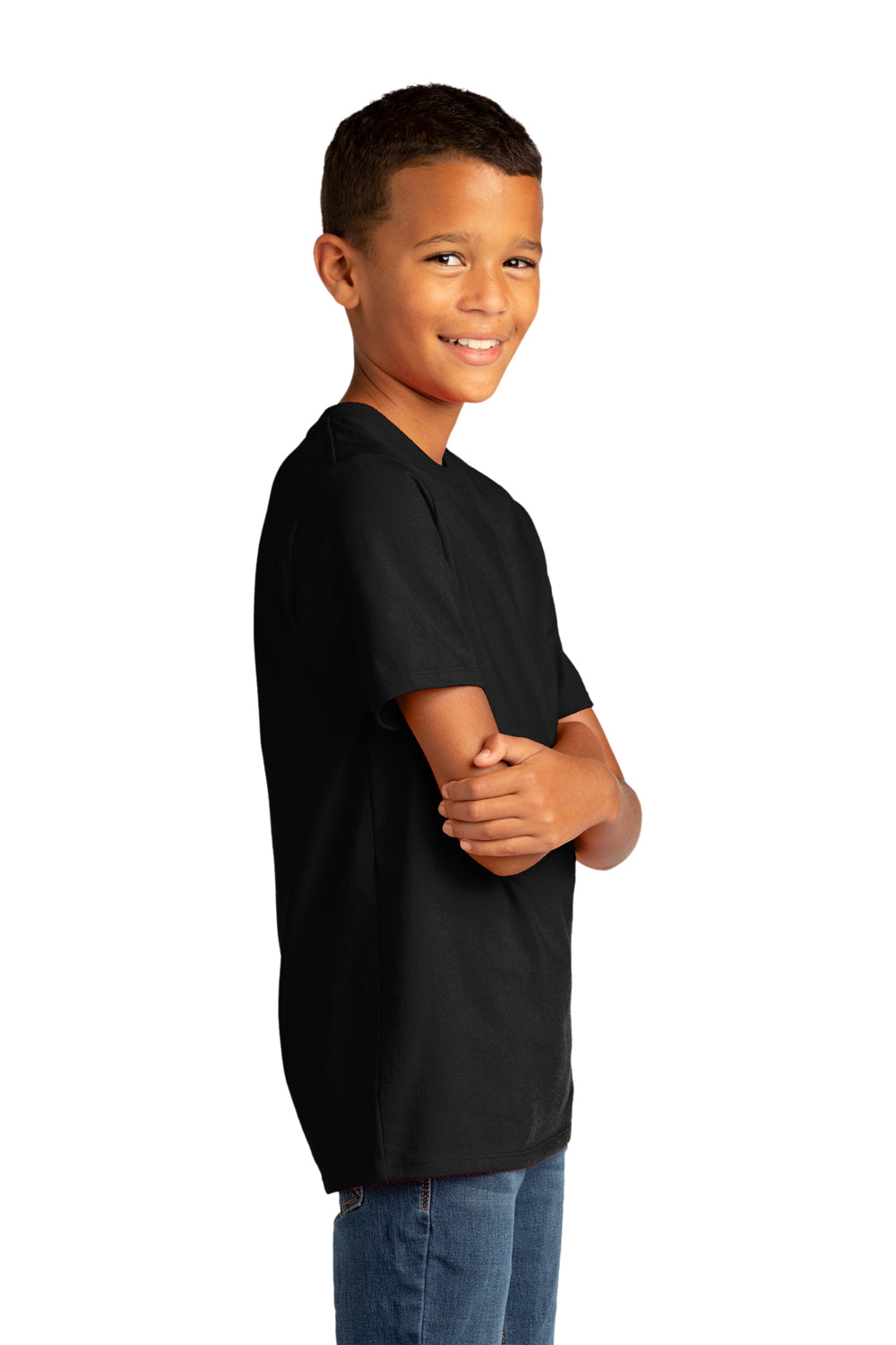 District Youth Re-Tee Short Sleeve Crewneck T-Shirt Black Side