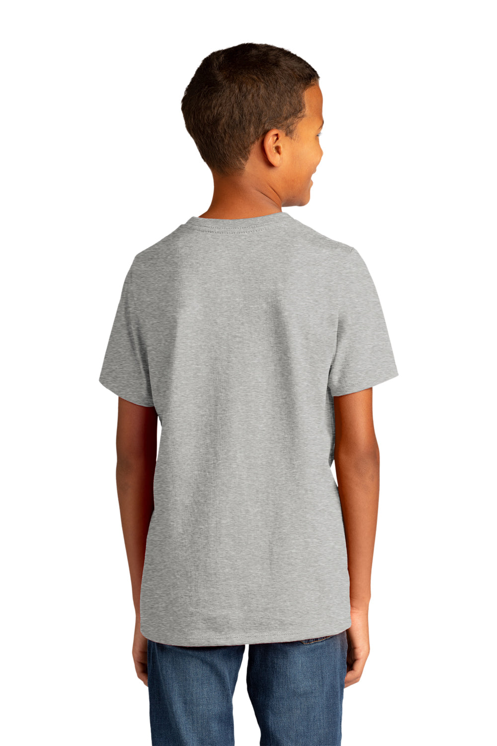 District Youth Re-Tee Short Sleeve Crewneck T-Shirt Heather Light Grey Side
