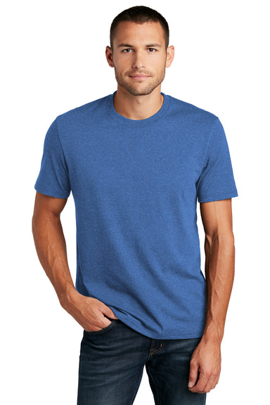 District Mens Re-Tee Short Sleeve Crewneck T-Shirt Heather Blue Front