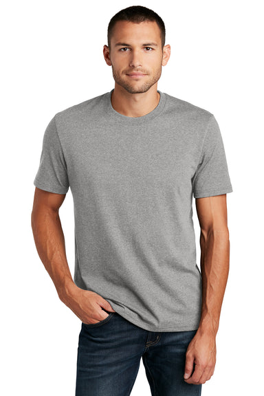 District Mens Re-Tee Short Sleeve Crewneck T-Shirt Heather Light Grey Front