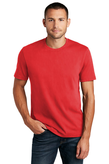 District Mens Re-Tee Short Sleeve Crewneck T-Shirt Ruby Red Front