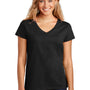 District Womens Re-Tee Short Sleeve V-Neck T-Shirt - Black