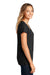 District Womens Re-Tee Short Sleeve V-Neck T-Shirt Black Side