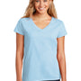 District Womens Re-Tee Short Sleeve V-Neck T-Shirt - Crystal Blue