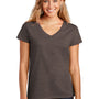 District Womens Re-Tee Short Sleeve V-Neck T-Shirt - Heather Deep Brown