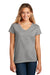 District Womens Re-Tee Short Sleeve V-Neck T-Shirt Heather Light Grey Front