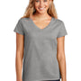 District Womens Re-Tee Short Sleeve V-Neck T-Shirt - Heather Light Grey