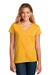 District Womens Re-Tee Short Sleeve V-Neck T-Shirt Maize Yellow Front