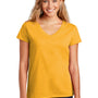 District Womens Re-Tee Short Sleeve V-Neck T-Shirt - Maize Yellow