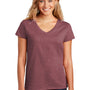 District Womens Re-Tee Short Sleeve V-Neck T-Shirt - Heather Maroon