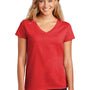 District Womens Re-Tee Short Sleeve V-Neck T-Shirt - Ruby Red