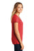 District Womens Re-Tee Short Sleeve V-Neck T-Shirt Ruby Red Side