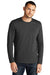 District DT8003 Re-Tee Long Sleeve Crewneck T-Shirt Heather Charcoal Grey Front
