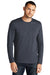 District DT8003 Re-Tee Long Sleeve Crewneck T-Shirt Heather Navy Blue Front