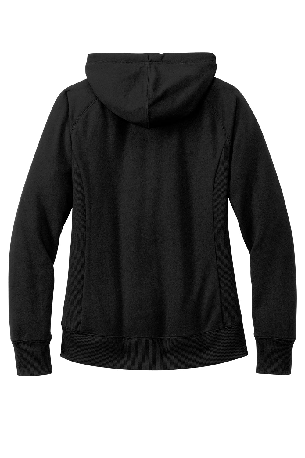 District DT8101 Womens Re-Fleece Hooded Sweatshirt Hoodie Black Flat Back