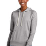 District Womens Re-Fleece Hooded Sweatshirt Hoodie - Heather Light Grey