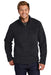 Port Authority Mens Cozy 1/4 Zip Fleece Jacket Charcoal Grey Front