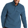 Port Authority Mens Camp Fleece 1/4 Snap Sweatshirt - Regatta Blue