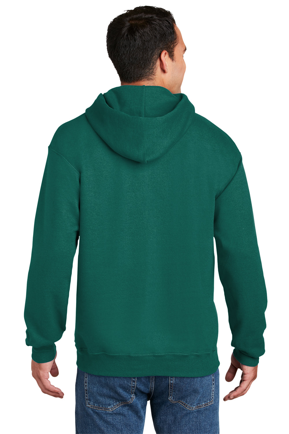 Hanes Mens Ultimate Cotton PrintPro XP Hooded Sweatshirt Hoodie Cactus Green Back