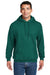 Hanes Mens Ultimate Cotton PrintPro XP Hooded Sweatshirt Hoodie Cactus Green Front