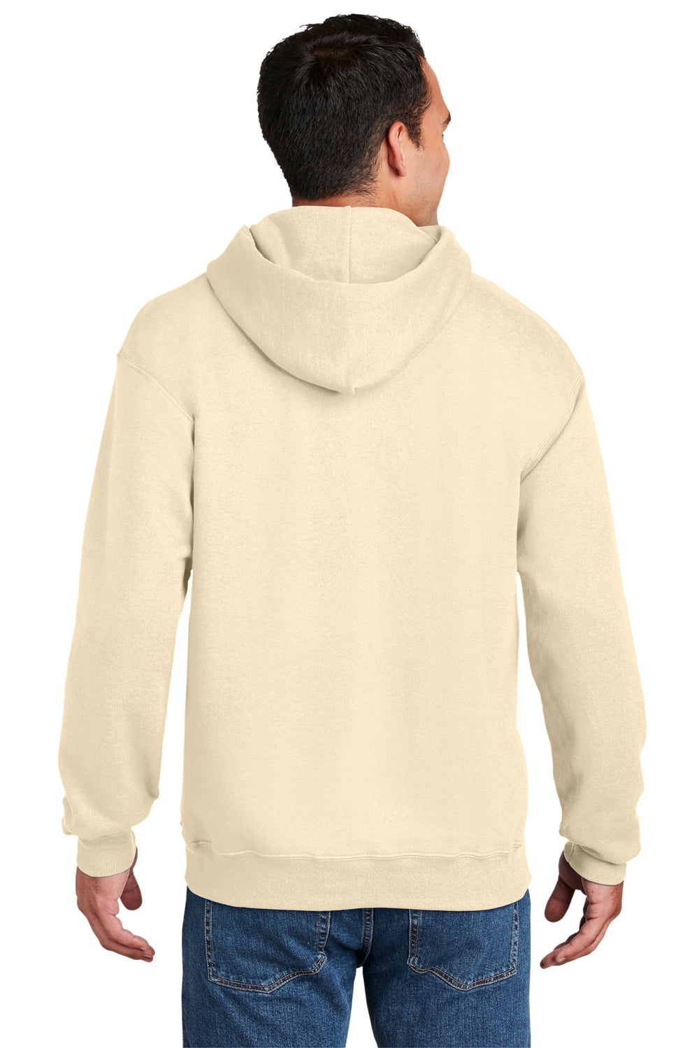 Hanes Mens Ultimate Cotton PrintPro XP Hooded Sweatshirt Hoodie Natural Back