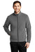 Port Authority Mens Ultra Warm Brushed Fleece Full Zip Jacket Gusty Grey/Sterling Grey Front