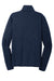 Port Authority Mens Full Zip Sweater Fleece Jacket Heather River Navy Blue Flat Back