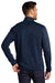 Port Authority Mens Full Zip Sweater Fleece Jacket Heather River Navy Blue Back