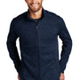 Port Authority Mens Full Zip Sweater Fleece Jacket - Heather River Navy Blue