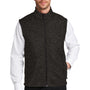 Port Authority Mens Sweater Fleece Full Zip Vest - Heather Black