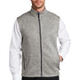 Port Authority Mens Sweater Fleece Full Zip Vest - Heather Grey
