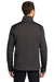 Port Authority Mens Diamond Fleece 1/4 Zip Sweatshirt Heather Dark Charcoal Grey Side