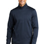Port Authority Mens Diamond Fleece 1/4 Zip Sweatshirt - Heather Dress Blue Navy
