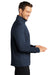 Port Authority Mens Diamond Fleece 1/4 Zip Sweatshirt Heather Dress Blue Navy Side