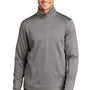 Port Authority Mens Diamond Fleece 1/4 Zip Sweatshirt - Heather Gusty Grey