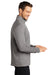 Port Authority Mens Diamond Fleece 1/4 Zip Sweatshirt Heather Gusty Grey Side
