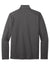 Port Authority F804 Mens Smooth Fleece 1/4 Zip Jacket Graphite Grey Flat Back
