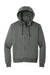 Port Authority F814 Mens Smooth Fleece Full Zip Hooded Jacket Graphite Grey Flat Front