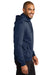 Port Authority F814 Mens Smooth Fleece Full Zip Hooded Jacket River Navy Blue Side