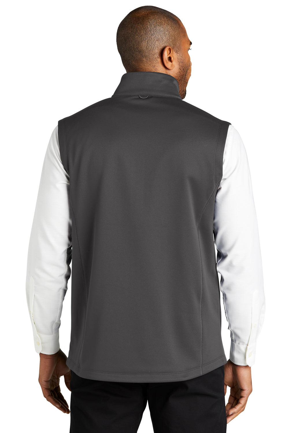 Port Authority F906 Collective Smooth Fleece Full Zip Vest Graphite Grey Back