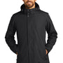 Port Authority Mens All Weather 3-in-1 Water Resistant Full Zip Hooded Jacket - Black