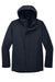 Port Authority J123 Mens All Weather 3 in 1 Full Zip Hooded Jacket River Navy Blue Flat Front