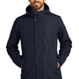 Port Authority Mens All Weather 3-in-1 Water Resistant Full Zip Hooded Jacket - River Navy Blue