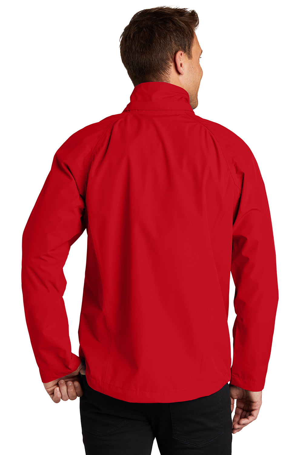 Port Authority J333 Mens Torrent Waterproof Full Zip Hooded Jacket Deep Red Back