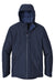 Port Authority J362 Mens Venture Waterproof Insulated Full Zip Hooded Jacket Dress Navy Blue Flat Front