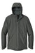 Port Authority J362 Mens Venture Waterproof Insulated Full Zip Hooded Jacket Smoke Grey Flat Front