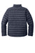 Port Authority J364 Mens Horizon Full Zip Puffy Jacket Dress Navy Blue Flat Back