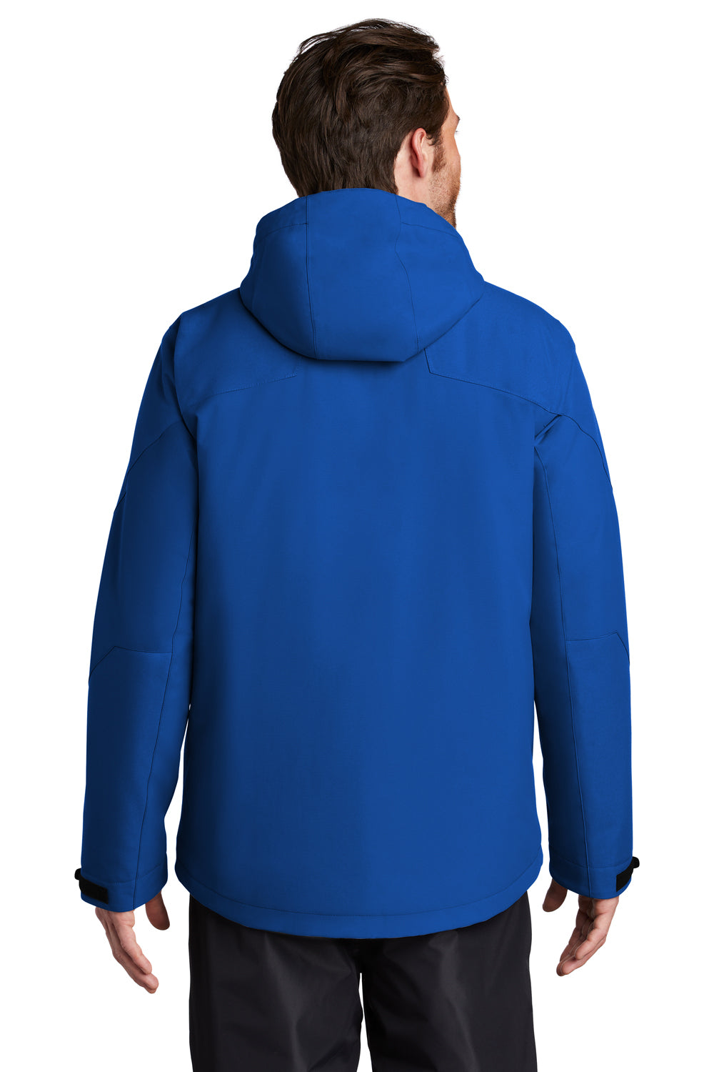 Port Authority Mens Tech Waterproof Full Zip Hooded Jacket Cobalt Blue Side